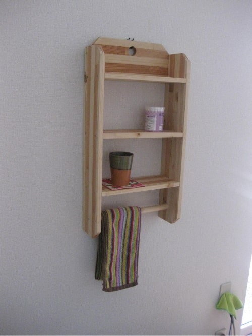 タオル・ストック棚 完成写真